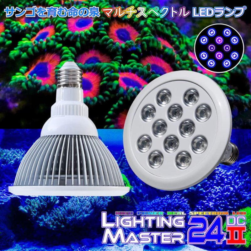 画像1: 新色【最新仕様】55,000K マルチスペクトル 24W型 超高輝度特殊デュアルチップLED搭載ランプ Lighting Master 24DCII【UVディープ】深場の色合いを再現したディープレンジブルー光 (1)