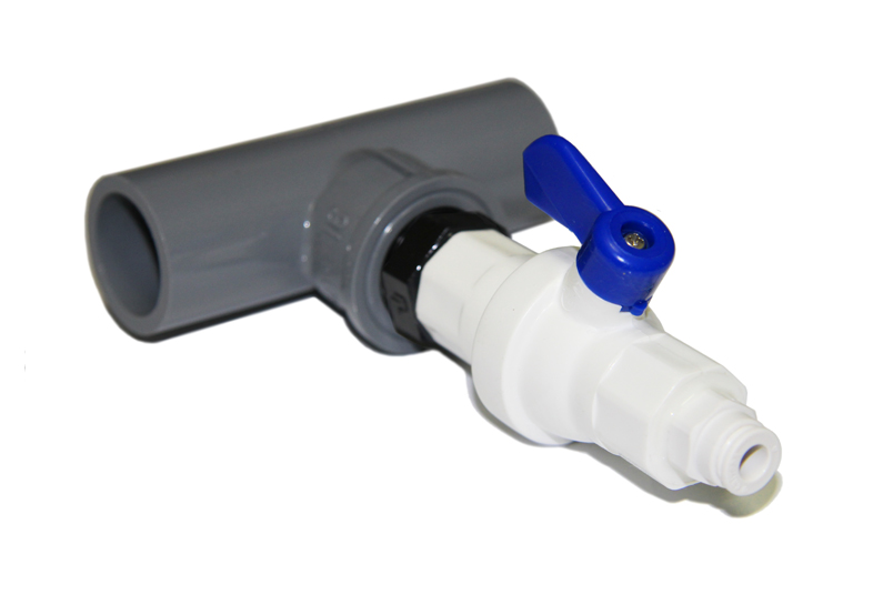 カルシウムリアクター　強制通水アダプターキット 6mmチューブ用（塩ビ管接続用）