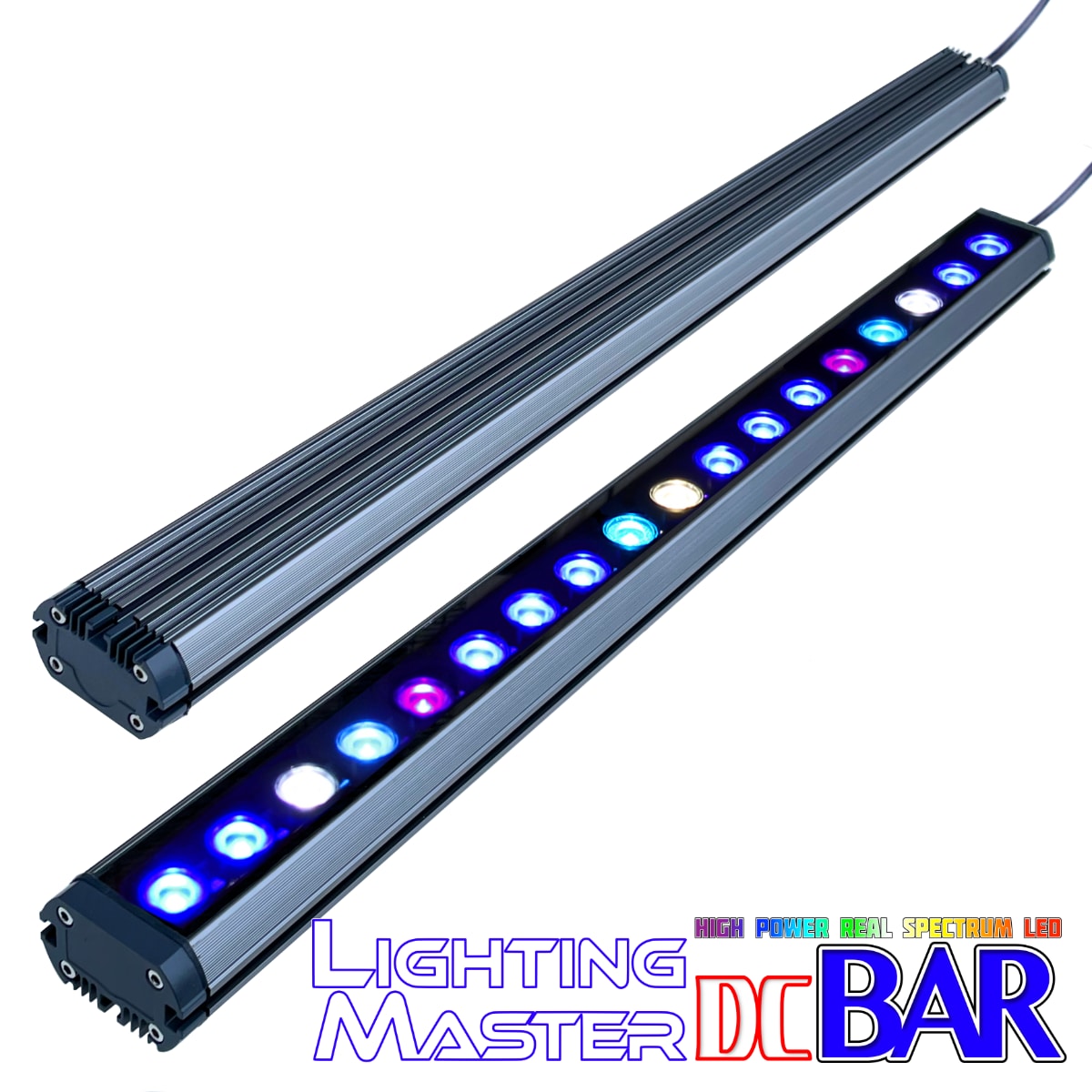 30,000K フルスペクトル 60〜90cm水槽対応 超高輝度特殊デュアルチップLED搭載ランプ Lighting Master DC Bar【コーラルブルー】本体色:グレーメタリック