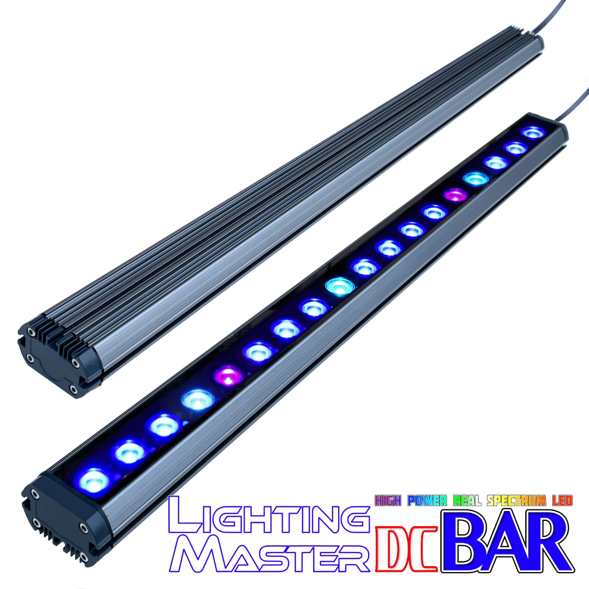 50,000K マルチスペクトル 60〜90cm水槽対応 超高輝度特殊デュアルチップLED搭載ランプ Lighting Master DC Bar【サファイアブルー】本体色:グレーメタリック